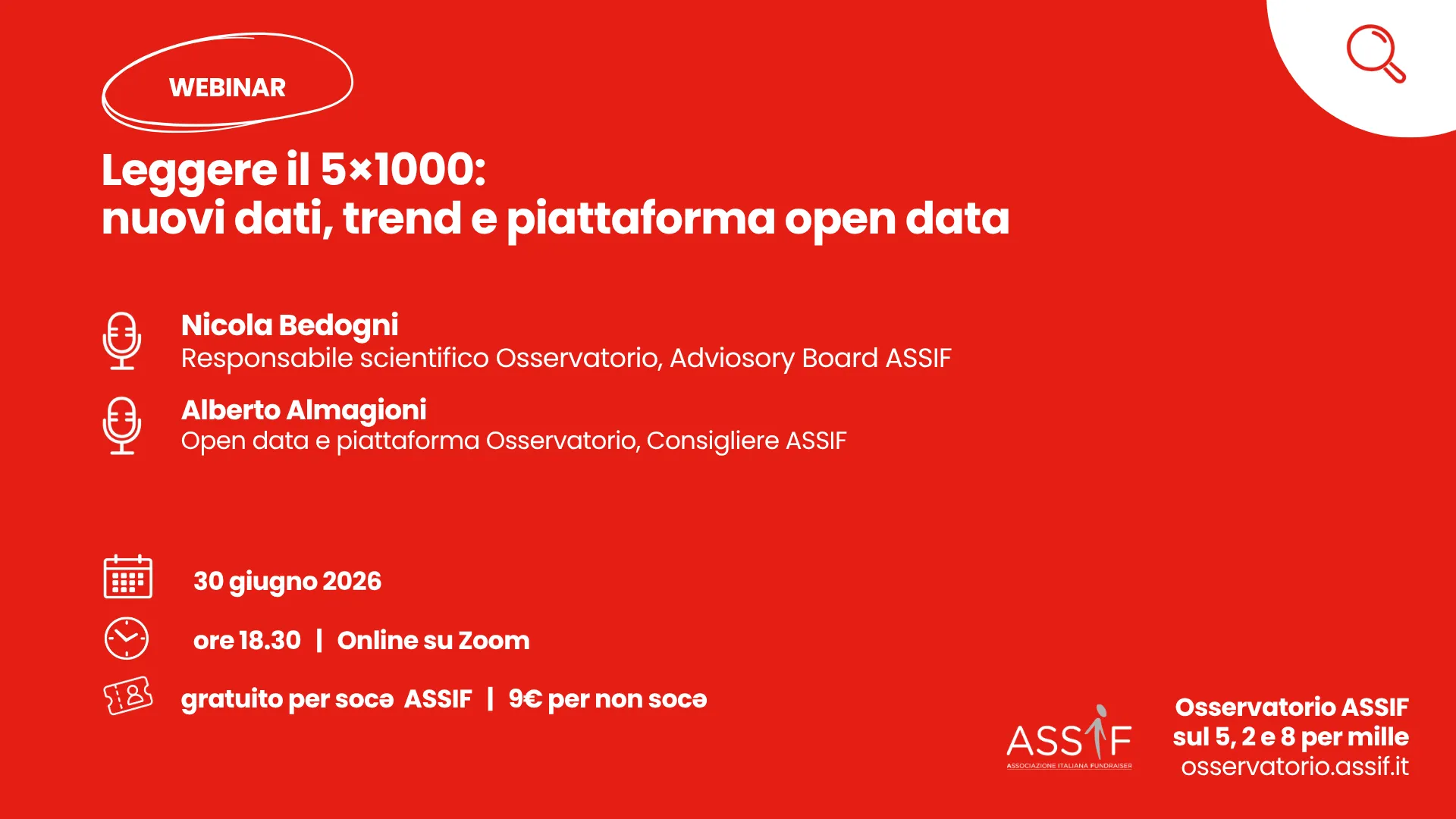 Leggere il 5×1000: nuovi dati, trend e piattaforma open data - Assif